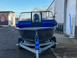 Лодка FISHPRO X5 c мотором YAMER EF100 (4T) (темно-синий) Транец (X) • В наличии
