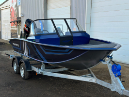 Лодка FISHPRO X5 c мотором YAMER EF100 (4T) (темно-синий) Транец (X) • В наличии
