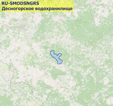 Карта глубин Десногорское водохранилище